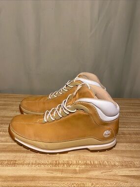 Timberland Euro Dub Outoor Hiking Casual Tan Wheat Ankle Boots  Mens size 11.5 M